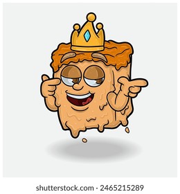 Caramel Mascot Character Cartoon With Smug expression. For brand, label, packaging and product. Vector Illustrations
