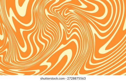 Caramel pattern with wavy curved lines. Abstract candy background with liquid chocolate texture.
