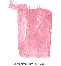Caramel pink background. Grunge surface pattern design. Washes texture. Abstract stains and splashes. Textured painted template. Watercolor painting artwork. Hand drawn vector illustration