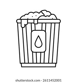 caramel popcorn food line icon vector. caramel popcorn food sign. isolated contour symbol black illustration