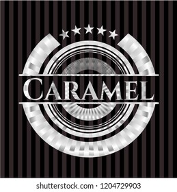 Caramel silver shiny emblem
