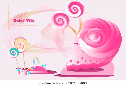 Caramel snail will appeal to lovers of sweets and kids

