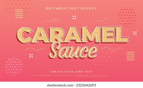 Caramel Soft Peach Pattern editable text effect, suitable for promotion, product, headline