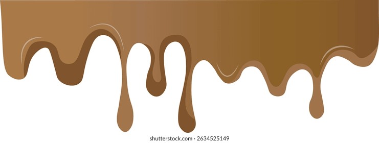 Caramel Splash Vector Illustration. Isolated on White Background
