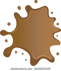 Ilustración vectorial de salpicadura de caramelo. Aislado en el fondo blanco
