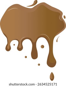 Ilustración vectorial de salpicadura de caramelo. Aislado en el fondo blanco