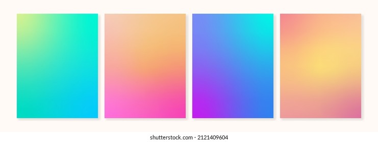 Caramel summer. Set of gradient backgrounds in bright colors with soft transitions. For covers, wallpapers, branding, social media and other projects.