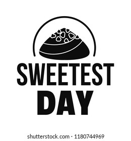 Caramel sweet day logo. Simple illustration of caramel sweet day vector logo for web design isolated on white background