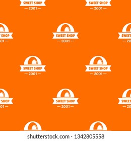 Caramel sweet shop pattern vector orange for any web design best
