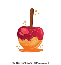 caramelized apple fruit isolated icon vector illustration design