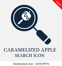 Caramelized apple search icon. Editable Caramelized apple search icon for web or mobile.