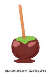 caramelized apple sweet isolated icon