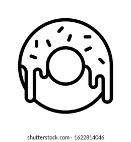 caramels donuts related sweet and candy vectors in lineal style,
