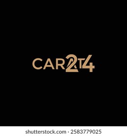 Carat 24 gold typography vector illustration Logo.