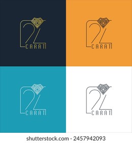 Carat 24 Luxury Jewelry Logo Design