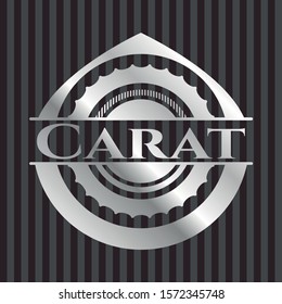 Carat silver emblem or badge. Vector Illustration. Mosaic.