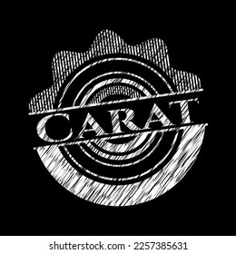 Carat written with chalkboard texture. Vector Illustration. Detailed. 