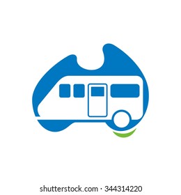 caravan and australia logo vector.