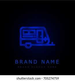 Caravan blue chromium metallic logo