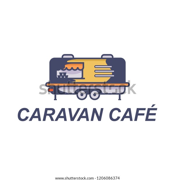 caravan cafe logo design
4