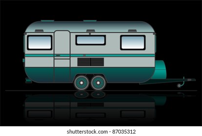 Caravan or camper van, vector