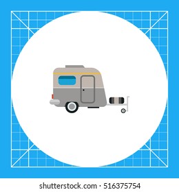 Caravan as Camping Concept Icon