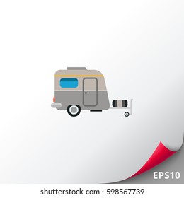 Caravan as Camping Concept Icon