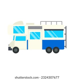 Caravan Cartoon Illustration. Toy Transport set in vector, the colorful version. Toys for kid games.