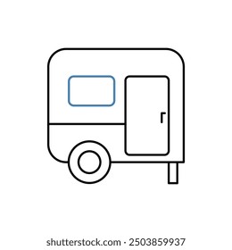 caravan concept line icon. Simple element illustration. caravan concept outline symbol design.