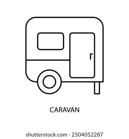 caravan concept line icon. Simple element illustration. caravan concept outline symbol design.