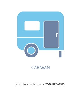 caravan concept line icon. Simple element illustration. caravan concept outline symbol design.