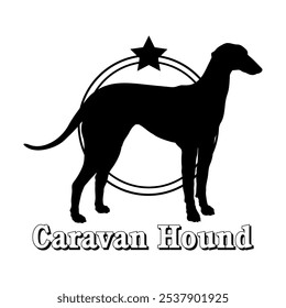 Caravan Hound dog silhouette,  dog, dog breeds, logo, vector, silhouette, logo design, animal, illustration, icon, sign, design, black,  symbol, pet