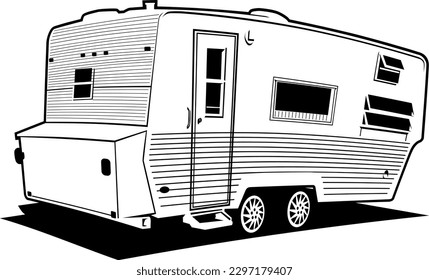 vector de diseño de icono de caravana
