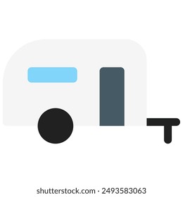 caravan icon with flat style