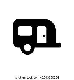 caravan Icon. Flat style design isolated on white background. Vector illustration