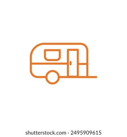 caravan icon flat vector design