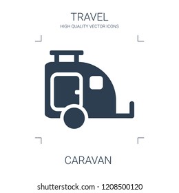 caravan icon. high quality filled caravan icon on white background. from travel collection flat trendy vector caravan symbol. use for web and mobile