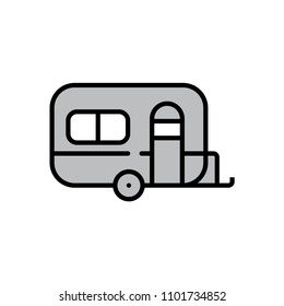 Caravan icon illustration isolated vector sign symbol