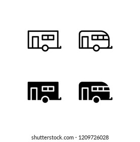 Caravan Icon Logo Vector Symbol