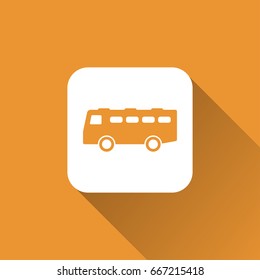 Caravan icon with long shadow