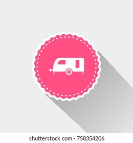 Caravan icon with long shadow