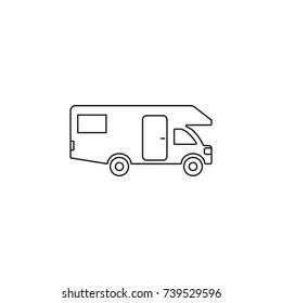 Caravan icon. Motor Home icon on white background