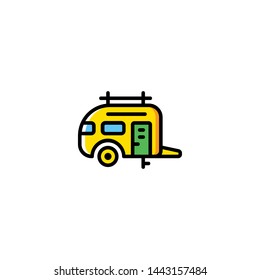 caravan icon sign signifier vector