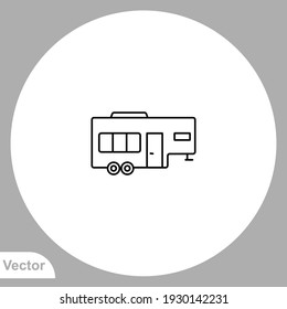 Caravan icon sign vector,Symbol, logo illustration for web and mobile