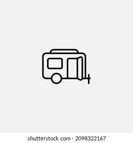 Caravan Icon Sign Vectorsymbol Logo Illustration Stock Vector (Royalty ...