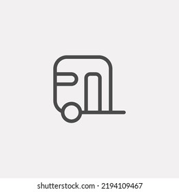 Caravan icon sign vector,Symbol, logo illustration for web and mobile