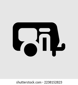 Caravan icon in solid style about travel, use for website mobile app presentation