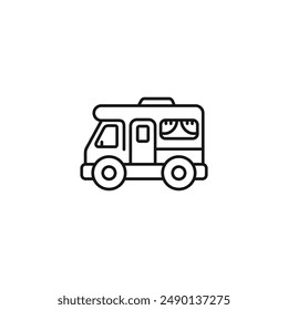 Caravan icon vector. EPS 10 editable vector