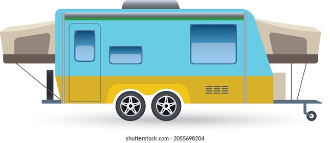 Diseño de ilustración vectorial de icono de caravana