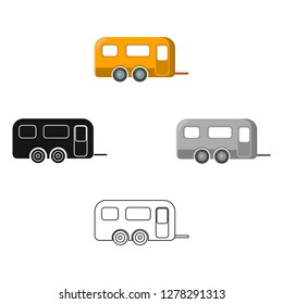 Caravan icon of vector illustration for web and mobile